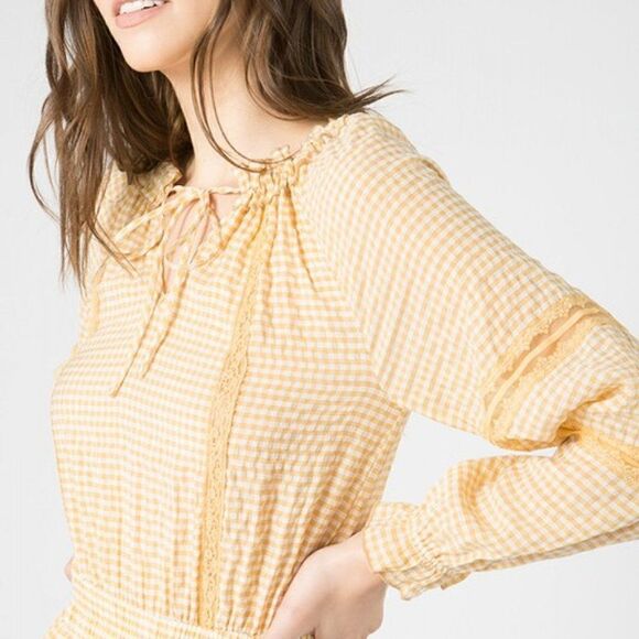 <<3/$30>> Gingham Dress Tiered Fit & Flare Mini  sz S M L JUNIOR fit - Picture 6 of 9